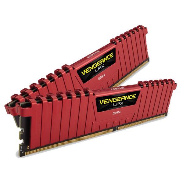 Corsair Vengeance LPX 16GB (2x8GB) DDR4 DRAM 3200MHz C16 Desktop Memory Kit - Red