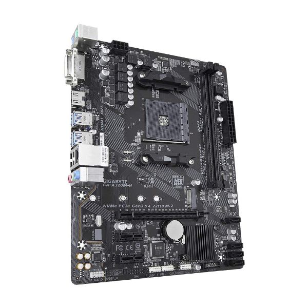 Gigabyte GA-A320M-H Ultra Durable Motherboard with Fast Onboard Storage with NVMe,PCIe Gen3 x4 110mm M.2