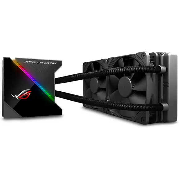 Asus ROG RYUJIN 240 RGB AIO Liquid CPU Cooler 240mm Radiator (Dual 120mm 4-Pin Noctua Ippc PWM Fans) with Livedash OLED Panel and Fanxpert Controls