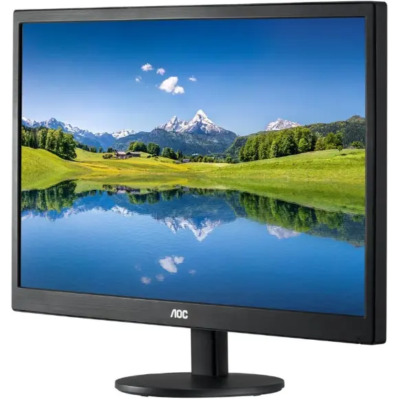 AOC E2070SWHN 19.5" HD 1600x900 Monitor, 5ms, HDMI/VGA, Vesa, Epeat Silver, EnergyStar, 20 Inch HD+