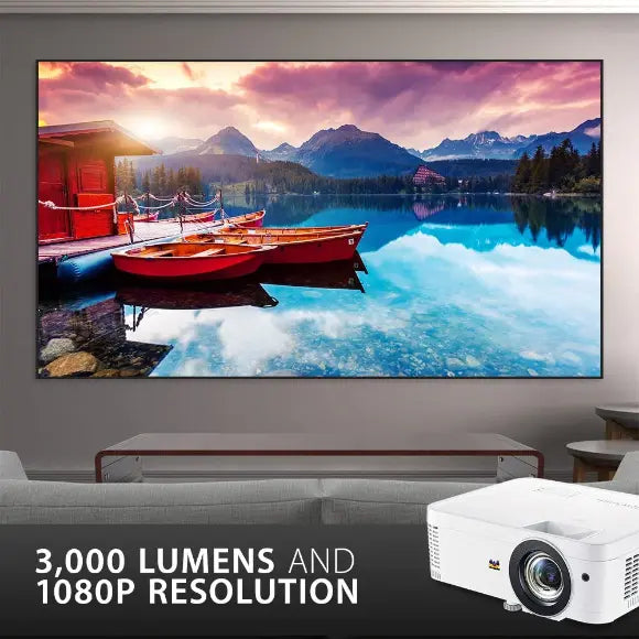 ViewSonic PX706HD 3000 Lumens Short throw projector 1.2X optical zoom, USB Type-C input, 3X fast input, Gaming Mode
