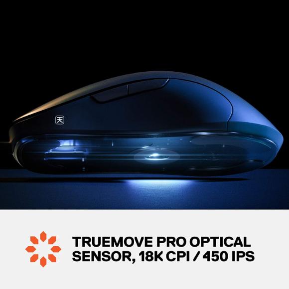 SteelSeries Sensei Ten Gaming Mouse – 18,000 CPI TrueMove Pro Optical Sensor – Ambidextrous Design – 8 Programmable Buttons – 60M Click Mechanical Switches – RGB Lighting