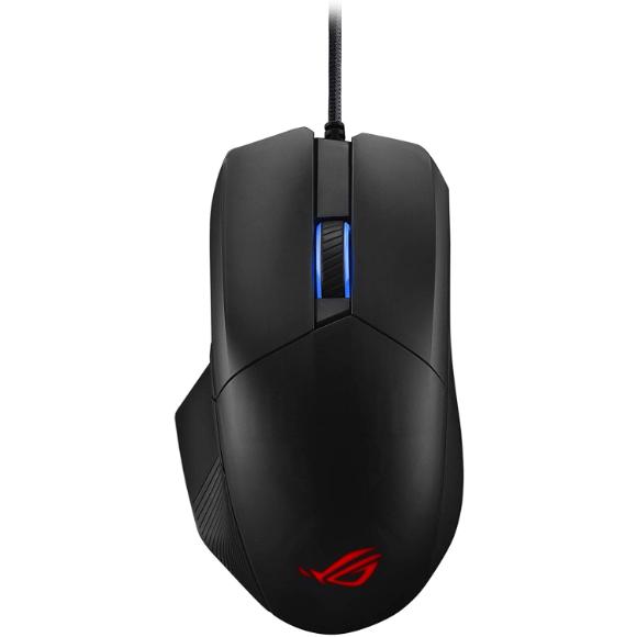 ASUS Optical Gaming Mouse - ROG Chakram Core | Wired Gaming Mouse | Programmable Joystick, 16000 dpi Sensor, Push-fit Switch Sockets Design, Adjustable Mice Weight, Stealth Button, RGB Mouse