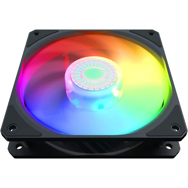 Cooler Master SickleFlow 120 V2 ARGB 120mm Square Frame Fan, Individually Customizable LEDs, Air Balance Curve Blade Design, Sealed Bearing, PWM Control for Computer Case & Liquid Radiator