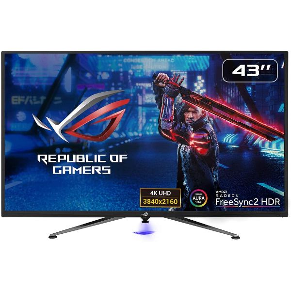 ASUS ROG Strix XG438Q HDR Large Gaming Monitor — 43-Inch, 4K (3840 x 2160), 120 Hz, FreeSync 2 HDR, Displayhdr 600, Dci-P3 90%, Shadow Boost, 10W Speaker*2, Remote Control