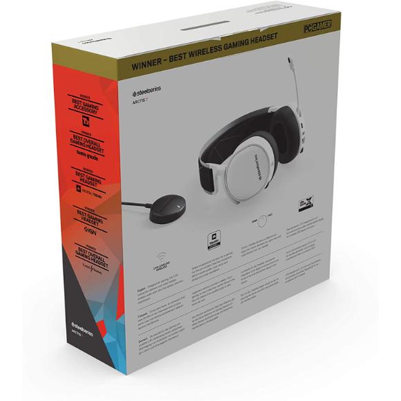 SteelSeries Arctis 7 - (2019 Edition) Lossless Wireless Gaming Headset with DTS Headphone: X v2.0 Surround - For PC and PlayStation 4 - White