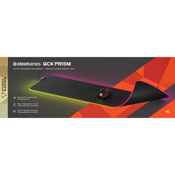 SteelSeries QcK Prism Cloth Gaming Surface - XL - Sized to Cover Desks
