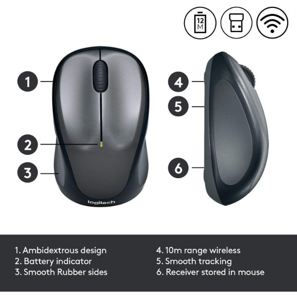 Logitech Mouse M235 Wireless Black