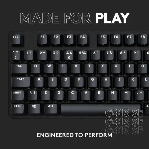 Logitech G413 SE Full-Size Mechanical Gaming Keyboard- Black
