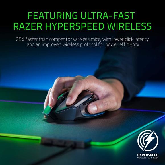 Razer Basilisk Ultimate with Charging Dock Wireless Gaming Mouse with 11 Programmable Buttons RZ01-03170100-R3A1