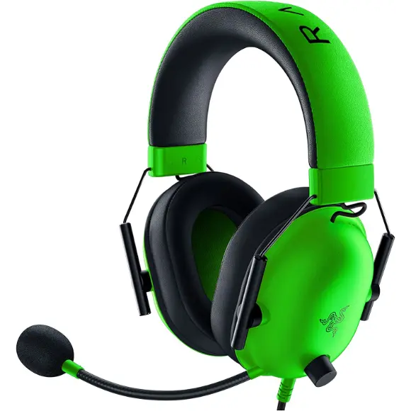 Razer BlackShark V2 X Gaming Headset: 7.1 Surround Sound - 50mm Drivers - Green