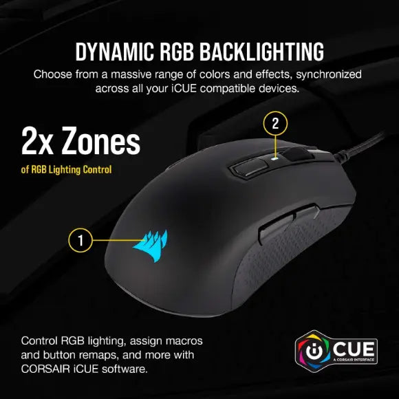 Corsair M55 RGB Pro Wired Ambidextrous Multi-Grip Gaming Mouse