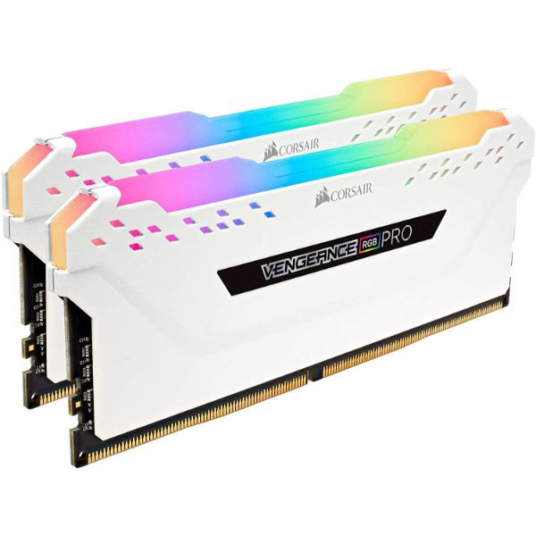Corsair Vengeance RGB Pro 16GB (2x8GB) DDR4 3600 (PC4-28800) C18 Desktop Memory – White