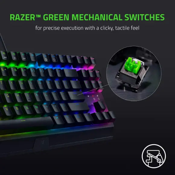 Razer BlackWidow V3 Tenkeyless Mechanical Gaming Keyboard, Classic Black