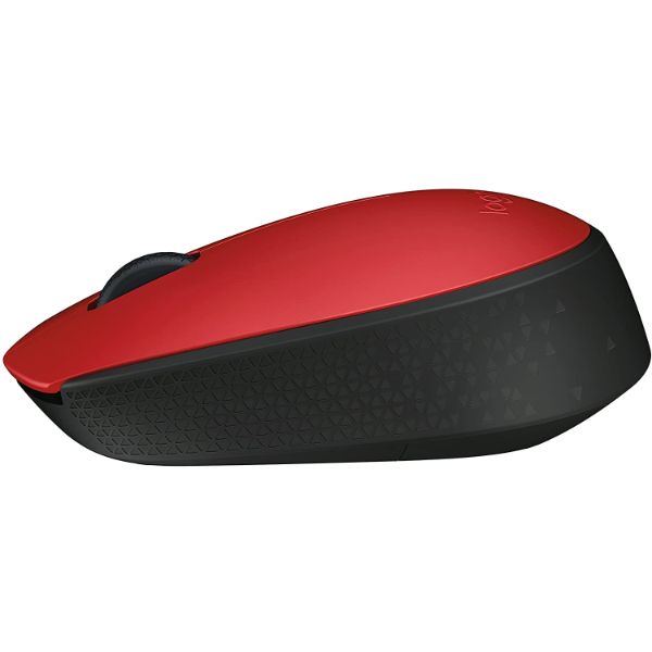 Logitech M171 Wireless Mouse, 2.4 GHz with USB Mini Receiver, Optical Tracking, 12-Months Battery Life, Ambidextrous PC / Mac / Laptop - Red