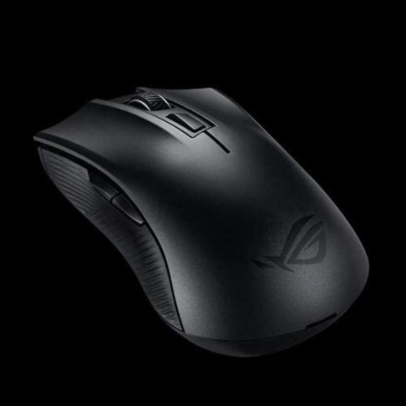 ASUS ROG Strix Carry Ergonomic Optical Gaming Mouse with Dual 2.4 GHz/Bluetooth Wireless Connectivity, 7200-DPI Sensor and ROG-Exclusive Switch Socket Design