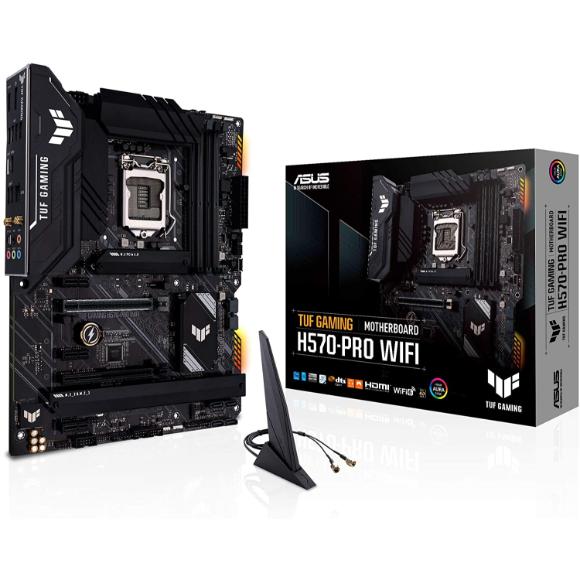 ASUS TUF Gaming H570-PRO WiFi 6 LGA1200 (Intel 11th/10th Gen) ATX Gaming Motherboard (PCIe 4.0, WiFi 6, 2.5Gb LAN, 3xM.2 Slots, 8+1 Power Stages, Front Panel TypeC Connector, Thunderbolt 4 Support)