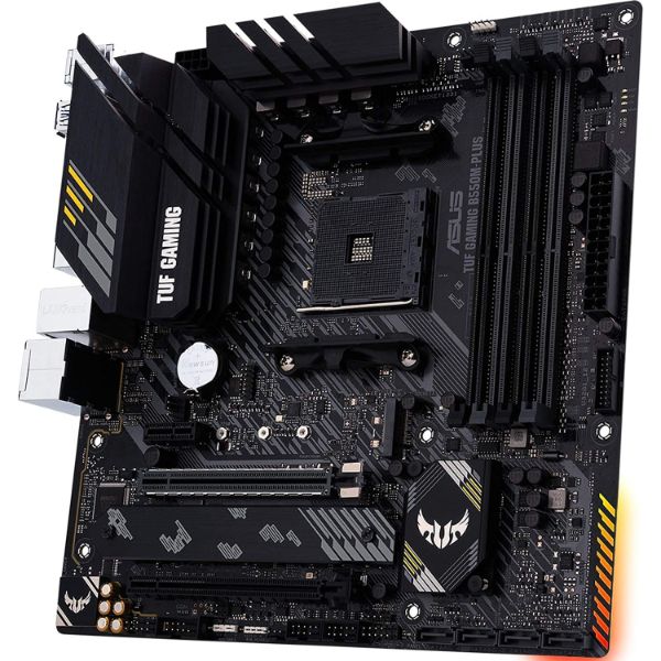 ASUS TUF Gaming B550M-PLUS AMD AM4 (3rd Gen Ryzen Micro ATX Gaming Motherboard (PCIe 4.0, 2.5Gb LAN, BIOS Flashback, HDMI 2.1, USB 3.2 Gen 2, Addressable Gen 2 RGB Header and Aura Sync)