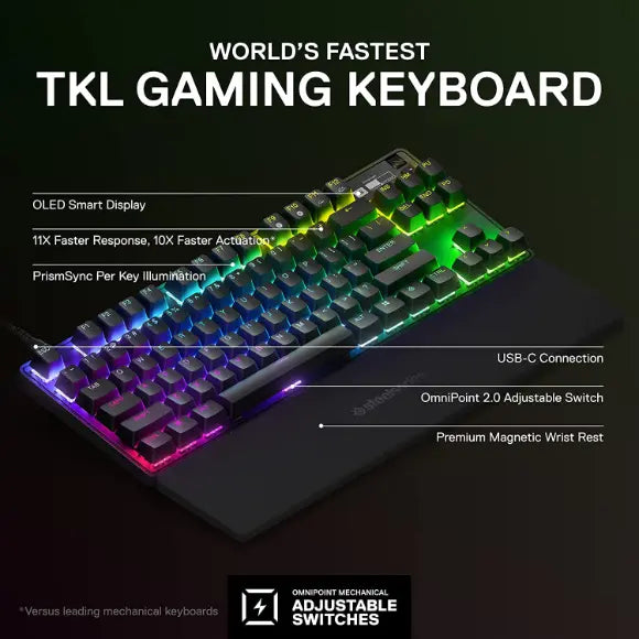 New SteelSeries Apex Pro TKL 2023 Edition - World's Fastest Mechanical Gaming Keyboard