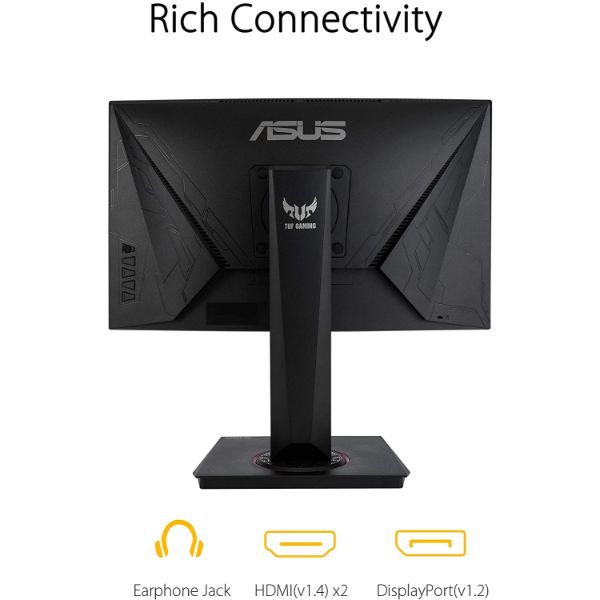 ASUS TUF Gaming VG24VQ 24" Full HD 1920 x 1080 1ms MPRT 144Hz 2 x HDMI, DisplayPort AMD FreeSync Asus Eye Care with Ultra Low-Blue Light & Flicker-Free Backlit LED Curved Gaming Monitor