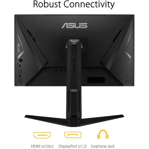 ASUS TUF Gaming VG279QL1A 27” HDR Gaming Monitor, 1080P Full HD, 165Hz (Supports 144Hz), IPS, 1ms, FreeSync Premium, DisplayHDR 400, Extreme Low Motion Blur, Eye Care, HDMI DisplayPort