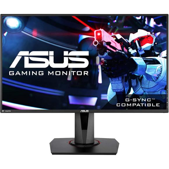 Asus VG278Q 27" Full HD 1080P 144Hz 1ms Eye Care G-Sync Compatible Adaptive Sync Gaming Monitor with DP HDMI DVI