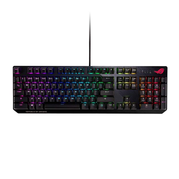 ASUS ROG Strix Scope RGB Mechanical Gaming Keyboard with Cherry MX Red Switches, Aura Sync RGB Lighting, Quick-Toggle Shortcut, 2X Wider Ergonomic Ctrl Key for Greater FPS Precision
