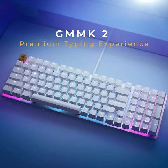 Glorious GMMK2 Modular Mechanical Keyboard - Full Size (96%) - White - GLO-GMMK2-96-FOX-W