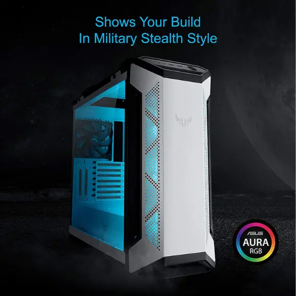ASUS TUF Gaming GT501 Mid-Tower Computer Case - White