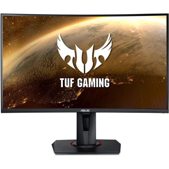 ASUS TUF Gaming VG27VQ 27” Curved Monitor, 1080P Full HD, 165Hz (Supports 144Hz), Freesync, 1ms, Extreme Low Motion Blur, Eye Care, DisplayPort HDMI,Black
