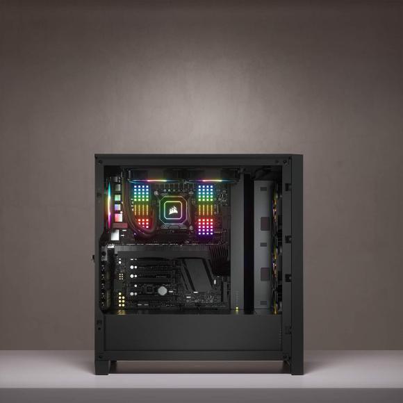 Corsair iCUE 4000X RGB Mid-Tower ATX PC Case - Black