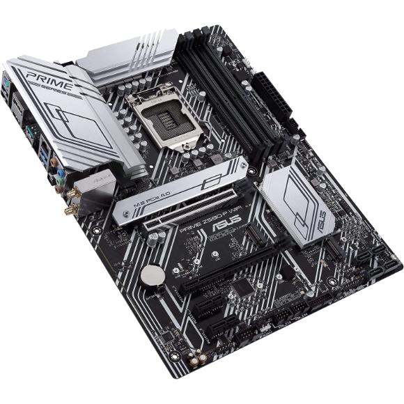 ASUS Prime Z590-P WiFi LGA 1200 (Intel 11th/10th Gen) ATX Motherboard (PCIe 4.0, 10+1 Power Stages 3X M.2 WiFi 6, 2.5Gb LAN, Front Panel USB 3.2 Gen 2 USB Type-C, Thunderbolt 4 Support Aura Sync RGB)