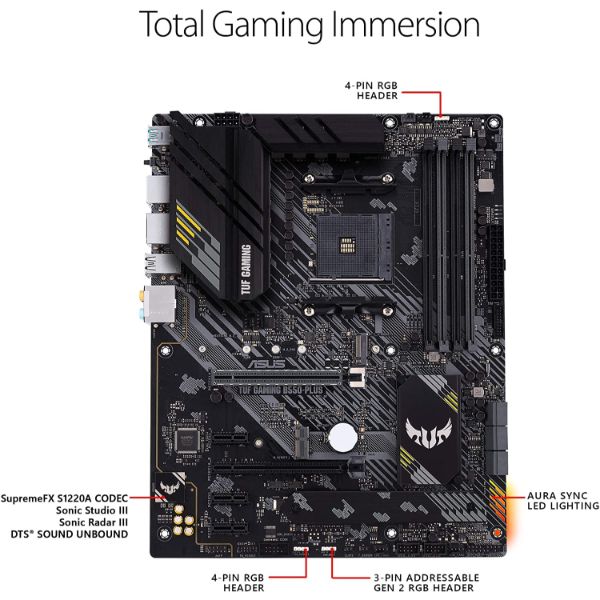 ASUS TUF Gaming B550-PLUS AMD AM4 (3rd Gen Ryzen ATX Gaming Motherboard)