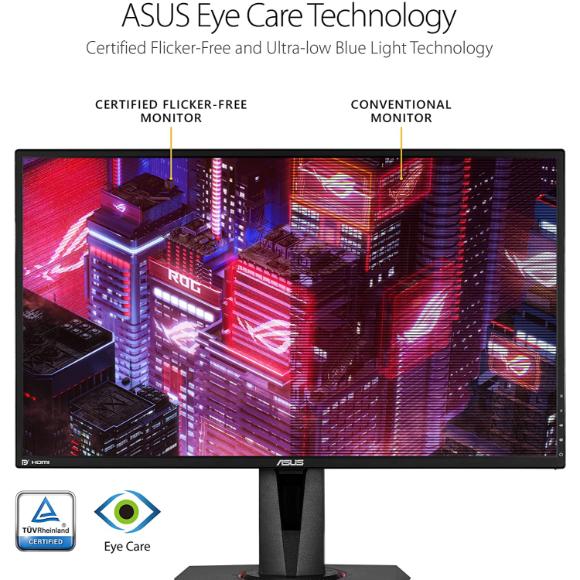ASUS TUF Gaming 27" 2K HDR Gaming Monitor (VG27BQ) - WQHD (2560 x 1440), 165Hz (Supports 144Hz), 0.4ms, Extreme Low Motion Blur, Speaker, G-SYNC Compatible, VESA Mountable, DisplayPort, HDMI