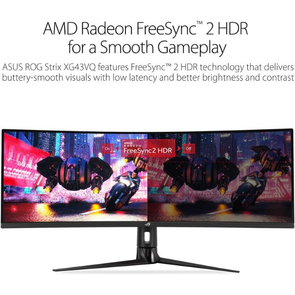 ASUS ROG Strix XG43VQ 43” Super Ultra-Wide Curved HDR Gaming Monitor 120Hz (3840 x 1200) 1ms FreeSync 2 HDR DisplayHDR 400 90% DCI-P3,BLACK