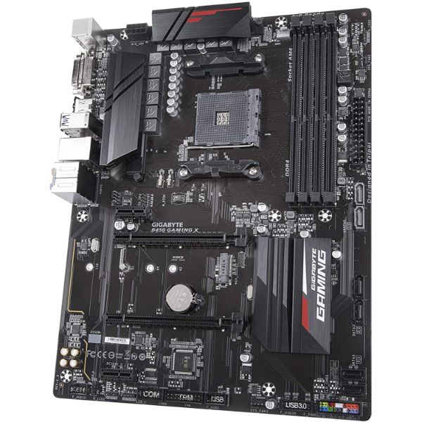 GIGABYTE B450 Gaming X (AMD Ryzen AM4/ 1xM.2/Hmdi/DVI/USB 3.1/DDR4/ATX/Motherboard)