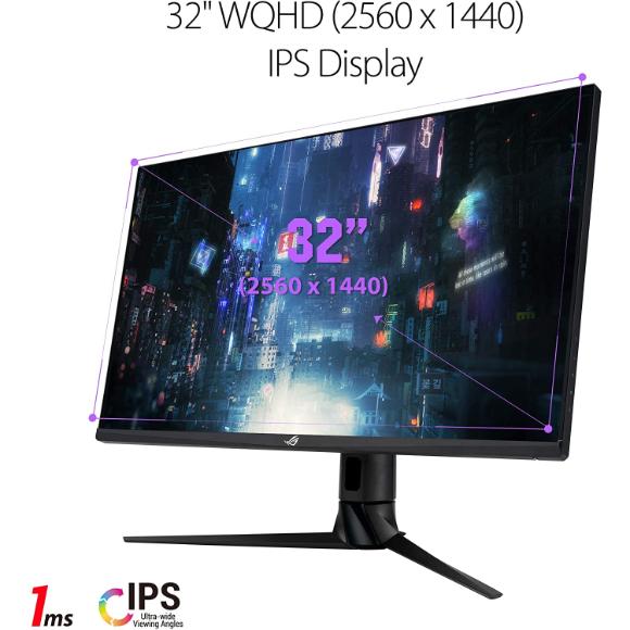 ASUS ROG Swift PG329Q 32” Gaming Monitor, 1440P WQHD (2560x1440), Fast IPS, 175Hz (Supports 144Hz), 1ms, G-SYNC Compatible, Extreme Low Motion Blur Sync, Eye Care, HDMI DisplayPort USB, DisplayHDR 600