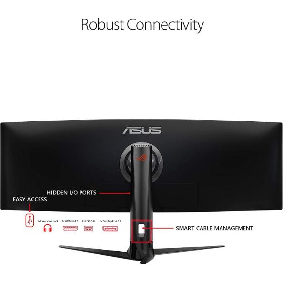 Asus ROG Strix XG49VQ 49” Curved Gaming FreeSync Monitor 144Hz Dual Full HD HDR Eye Care with DP HDMI Black