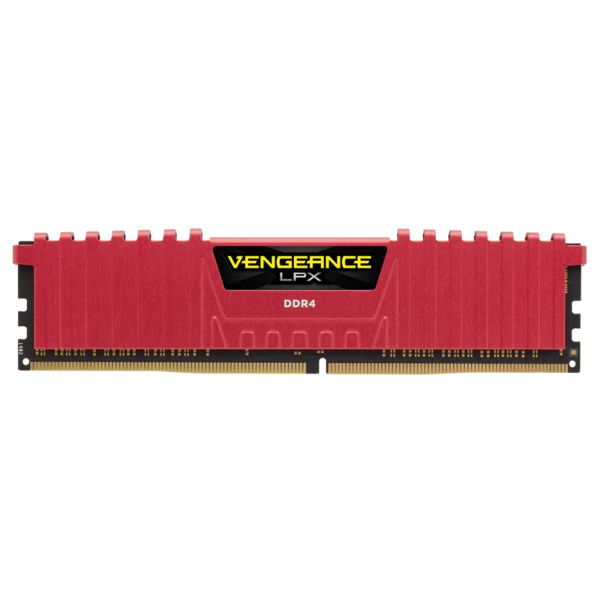 Corsair Vengeance LPX 8GB (1 x 8GB) DDR4 DRAM 2666MHz C16 Memory Kit – RED - CMK8GX4M1A2666C16R