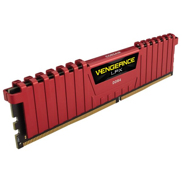 Corsair Vengeance LPX 8GB (1 x 8GB) DDR4 DRAM 2666MHz C16 Memory Kit – RED - CMK8GX4M1A2666C16R