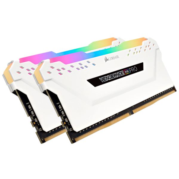 Corsair Vengeance RGB Pro 16GB (2x8GB) DDR4 3600 (PC4-28800) C18 Desktop Memory – White