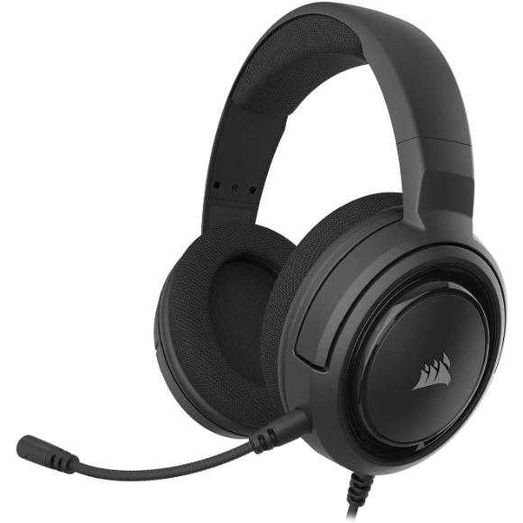 Corsair HS45-7.1 Virtual Surround Sound Gaming Headset w/USB DAC - Memory Foam Earcups - Discord Certified - Works with PC, Xbox Series X, Xbox Series S, PS5, PS4, Nintendo Switch - Carbon