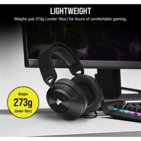 Corsair HS55 Stereo Wired Gaming Headset - Carbon - PakByte Computers 