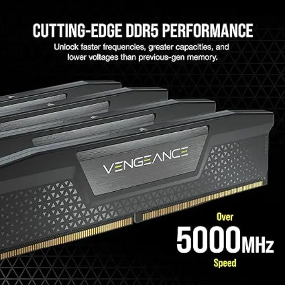 CORSAIR VENGEANCE DDR5 RAM 32GB (2x16GB) 5600MHz Memory Kit - Black