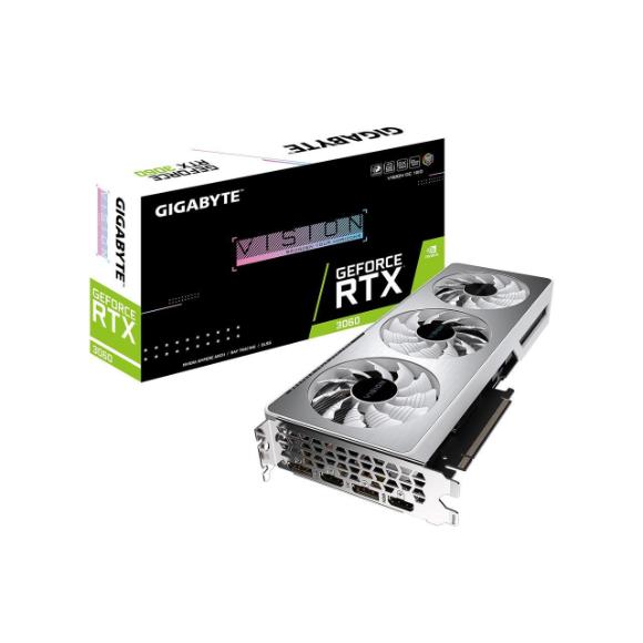 GIGABYTE GeForce RTX 3060 VISION OC 12G Graphics Card, 3 x WINDFORCE Fans, 12GB 192-bit GDDR6, GV-N3060VISION OC-12GD Video Card