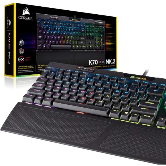 Corsair K70 RGB MK.2 Mechanical Gaming Keyboard - Cherry MX Red - RGB LED Backlit