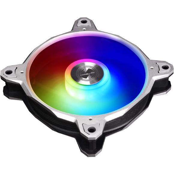 LIAN LI Bora Digital Series (Silver Frame) RGB BR DIGITAL-3R S, 120mm Addressable RGB LED PWM Fan, 3 Fans Pack