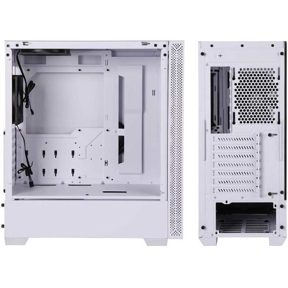 Lian Li LANCOOL 205 (White) Mid-Tower Chassis ATX Computer Case PC Gaming Case (White) w/Tempered Glass Side Panel, Magnetic Dust Filter,Water-Cooling Ready, Side Ventilation and 2x120mm Fan Pre-Installed