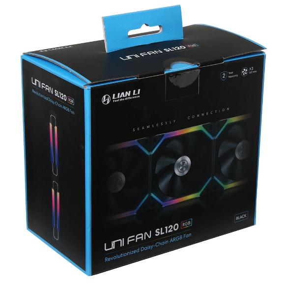 Lian Li UNI SL120 120mm RGB Triple Pack Cooling Fan (Black)