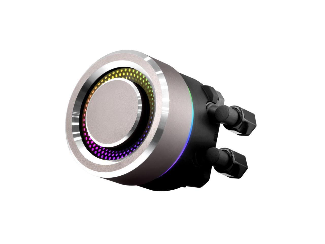 Lian Li Galahad AIO 240 RGB (Black), Dual 120mm Addressable RGB Fans AIO CPU Liquid Cooler